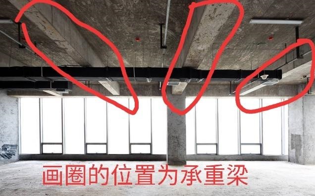 客廳不吊頂只走圈石膏線,中間梁怎么處理？